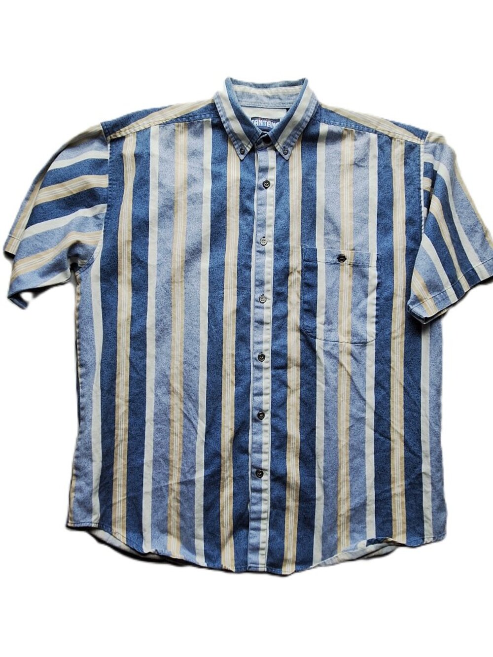 Vintage Blue Santana Striped Lg shirt